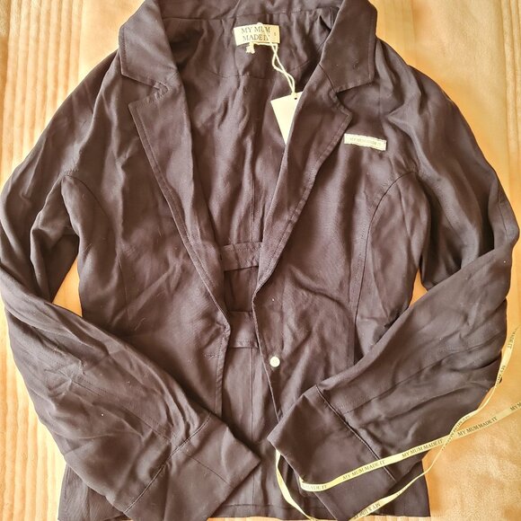 My Mum Made It Jackets & Blazers - MY MUM MADE IT SASH OPEN BLAZER WITH TAGS NAVY